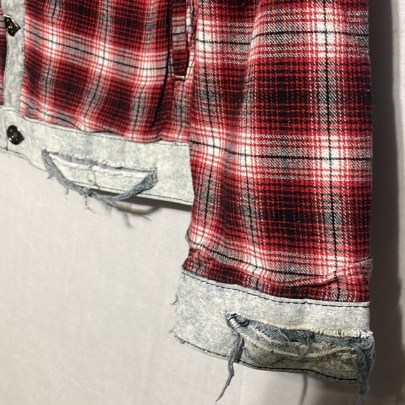 Plaid Denim Jacket - Picture 4 of 7